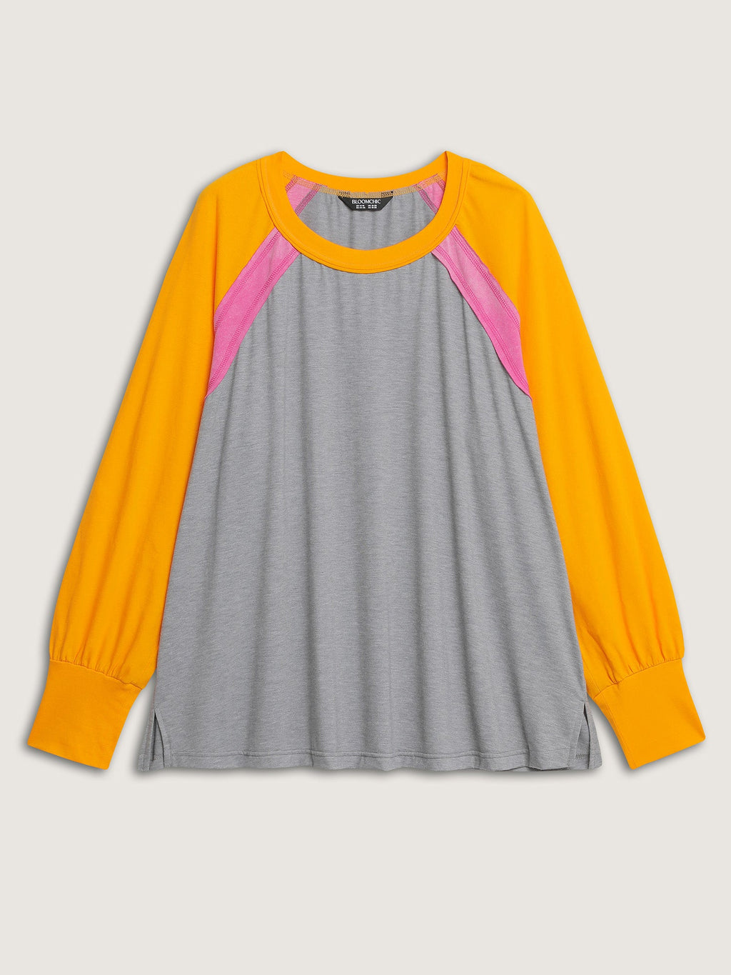 Color Contrast Raglan Sleeve T-Shirt