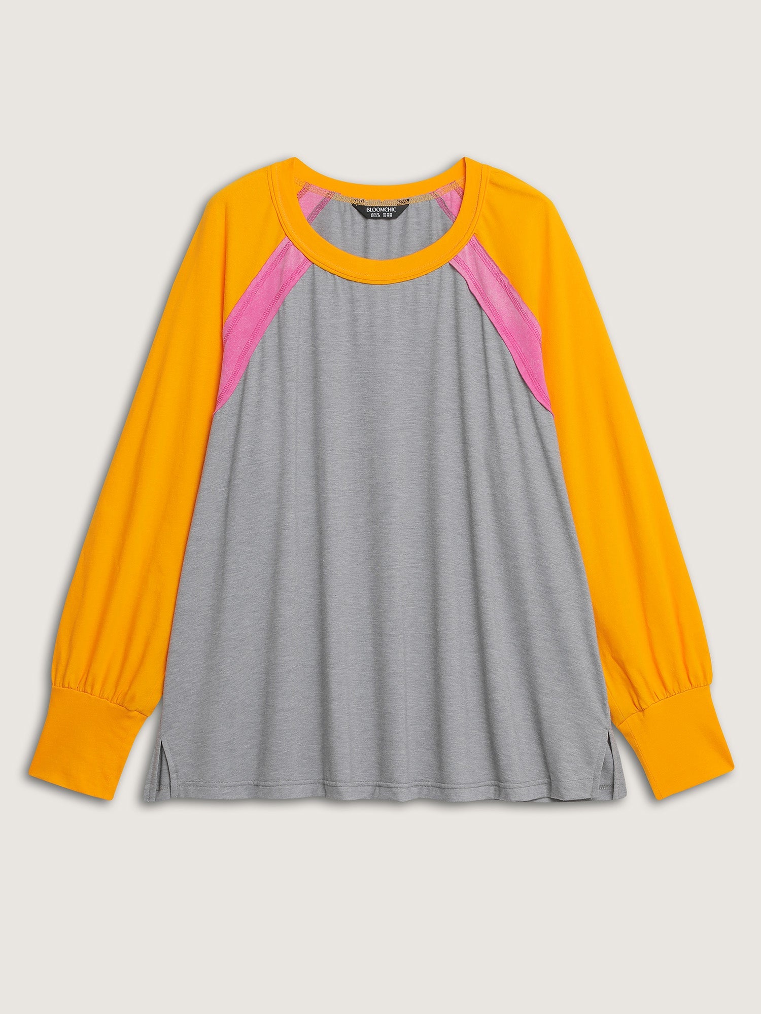 Color Contrast Raglan Sleeve T-Shirt