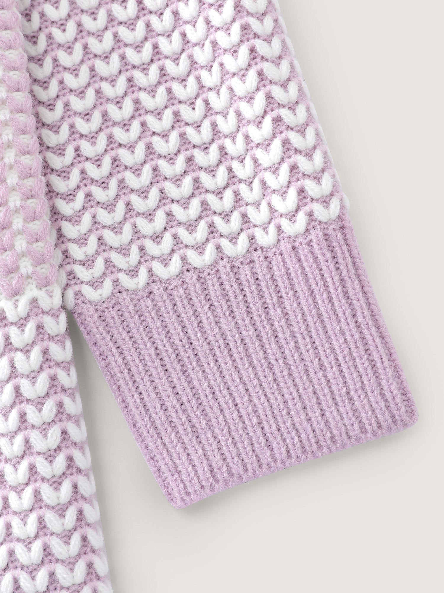 Color Stripes Pockets Textured Knit Cardigan