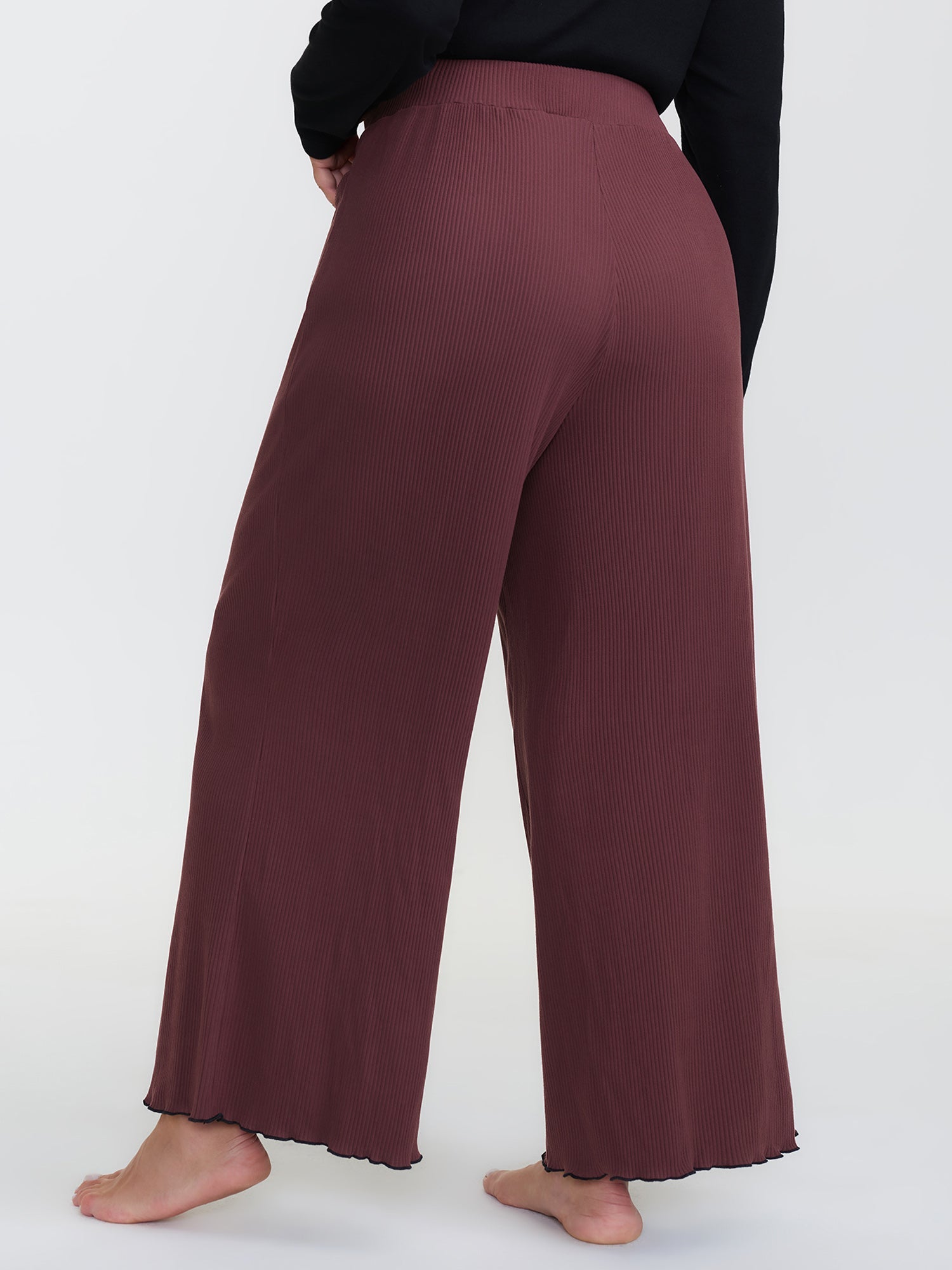 Wavy Edge Straight-Leg Lounge Bottoms