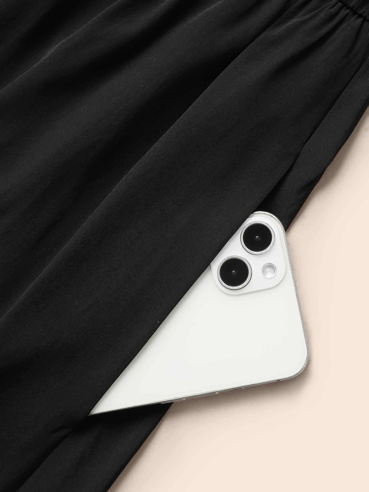 Bead Detail Overlap Collar Cami Dress