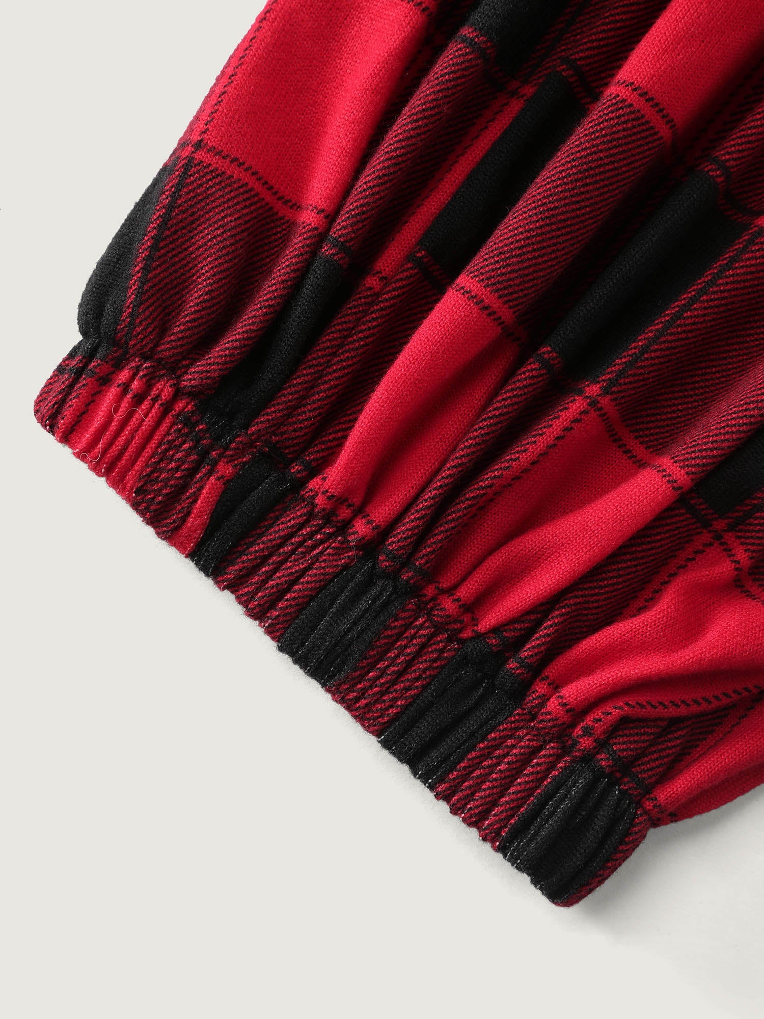 Checkered Shirred Drawstring Pockets Jumpsuit