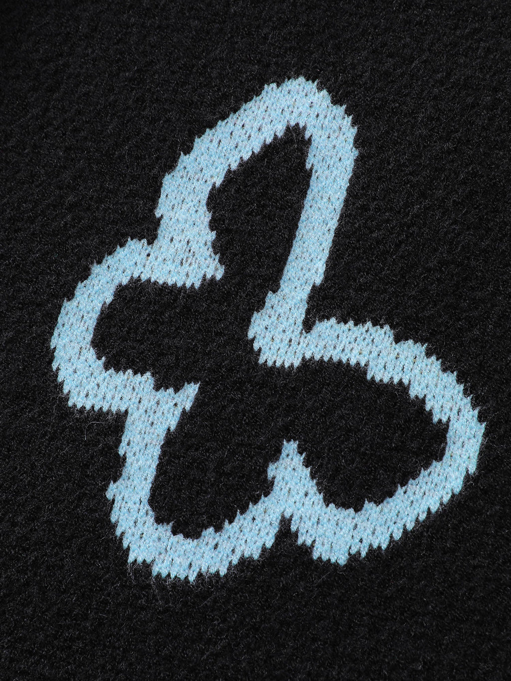 Butterfly Jacquard Pattern Round Neck Pullover