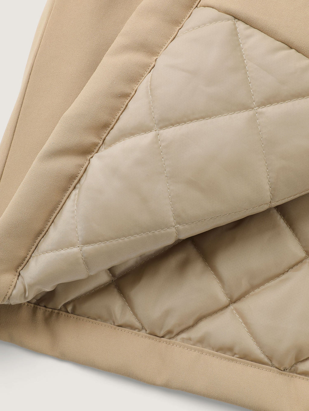 Color Contrast Button Quilted Jacket