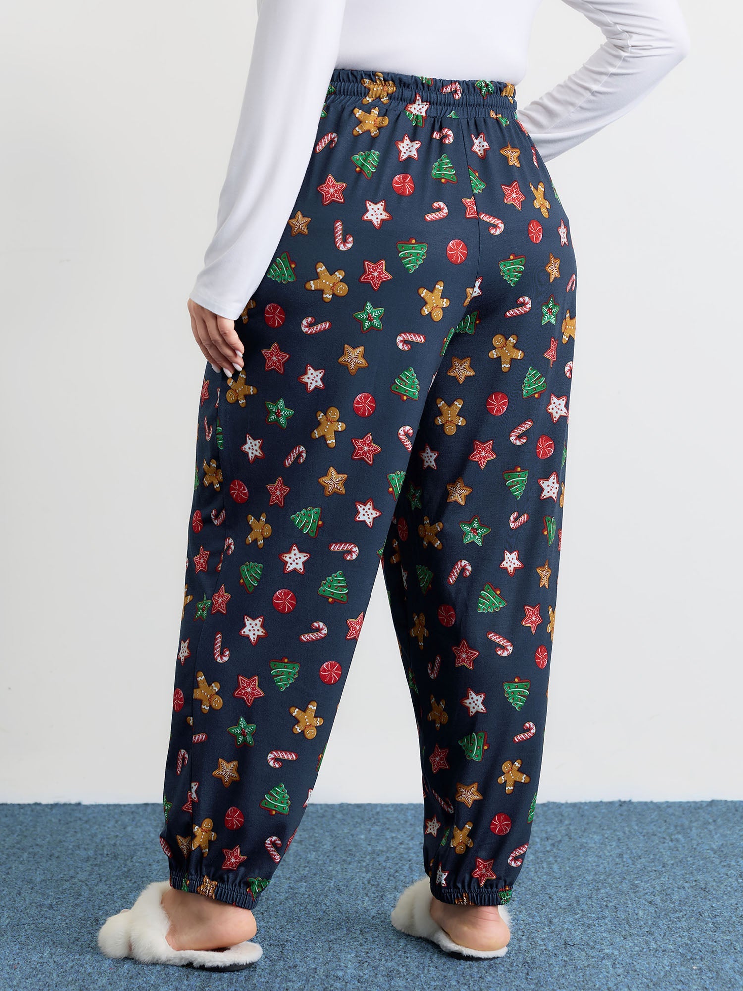 Colorful Holiday Print Pants