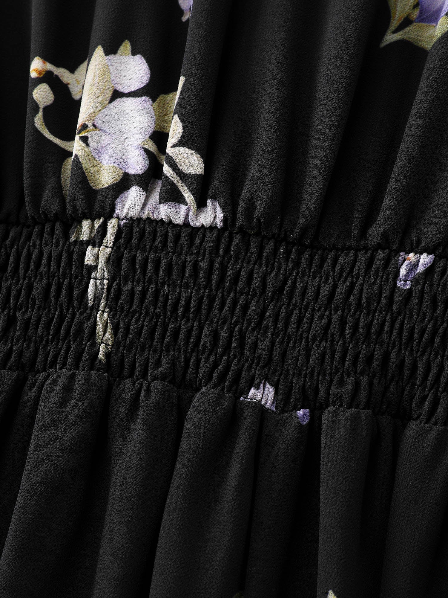 Chiffon Adjustable Bust Sheer Midi Dress