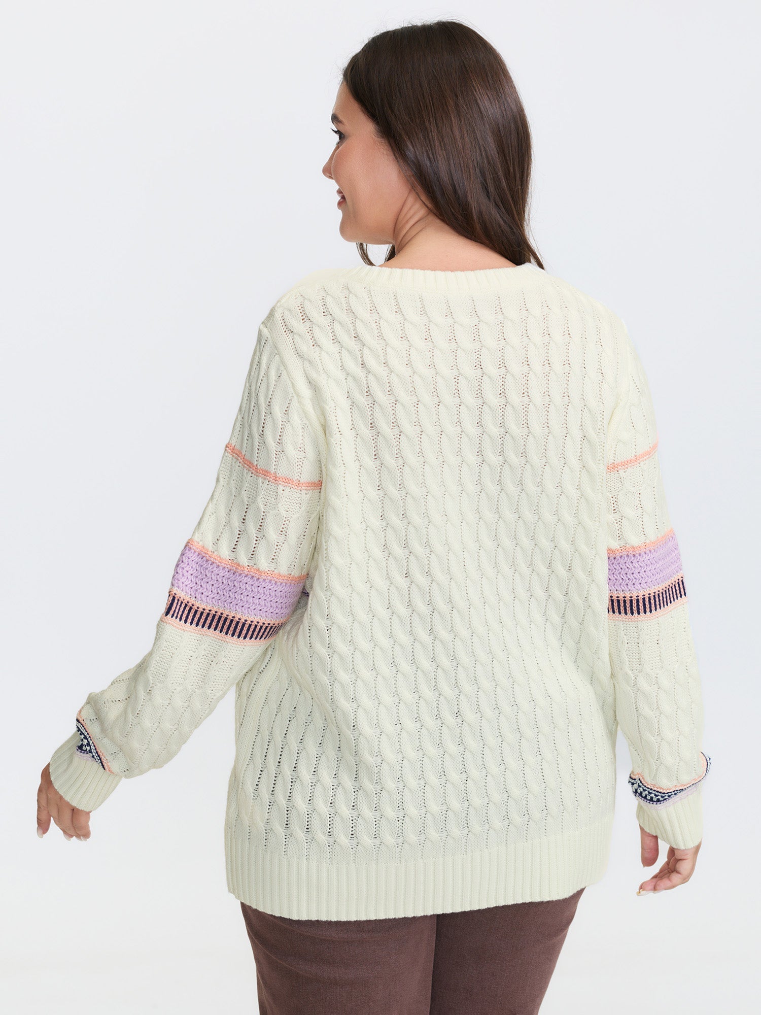 Boho Pattern Jacquard Pullover