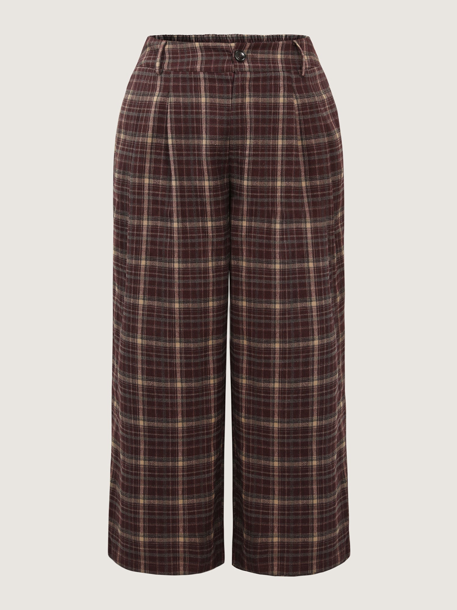 Checkered Pattern Pockets Pants