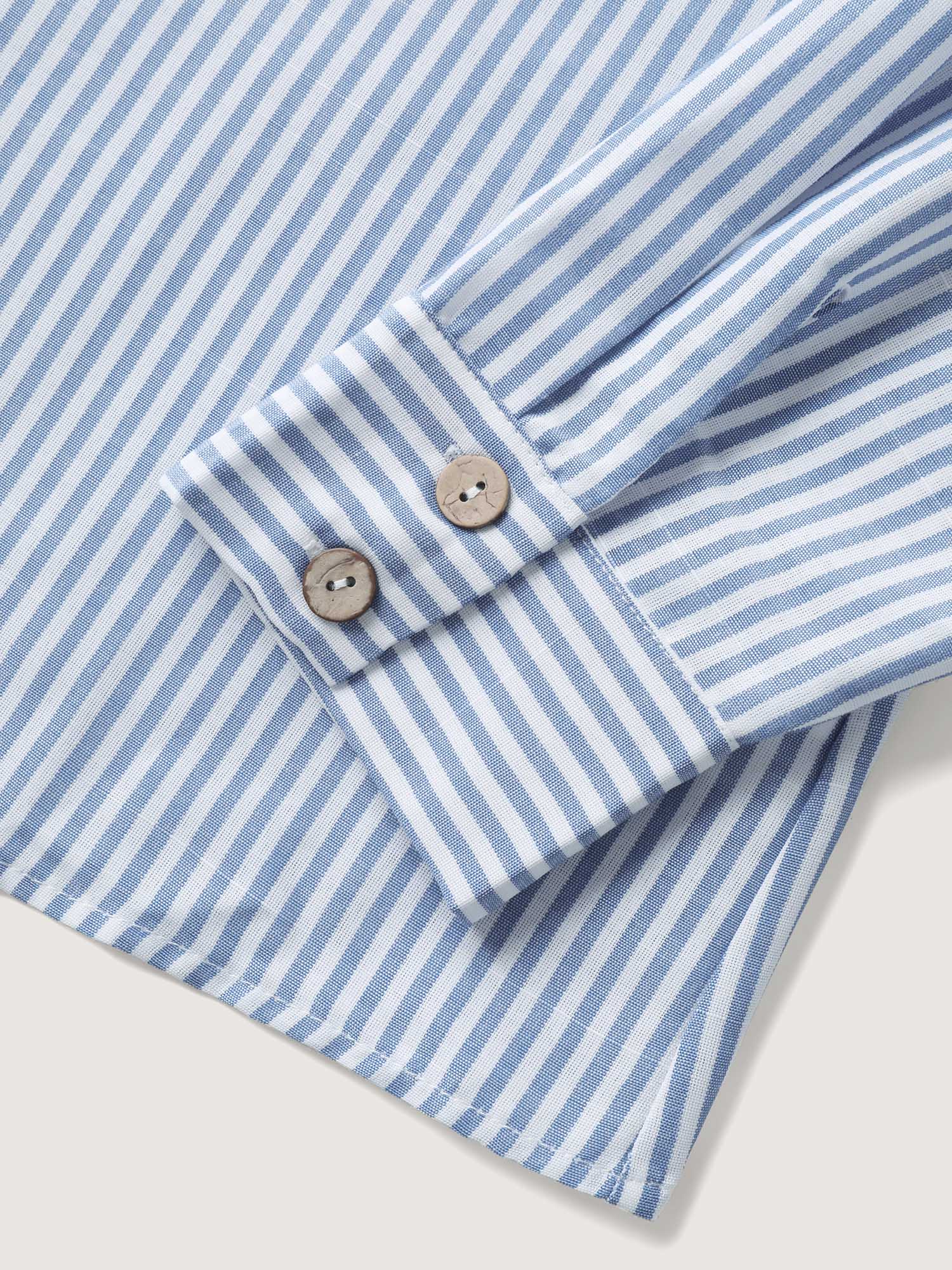 Asymmetrical Stripes Button-Down Shirt