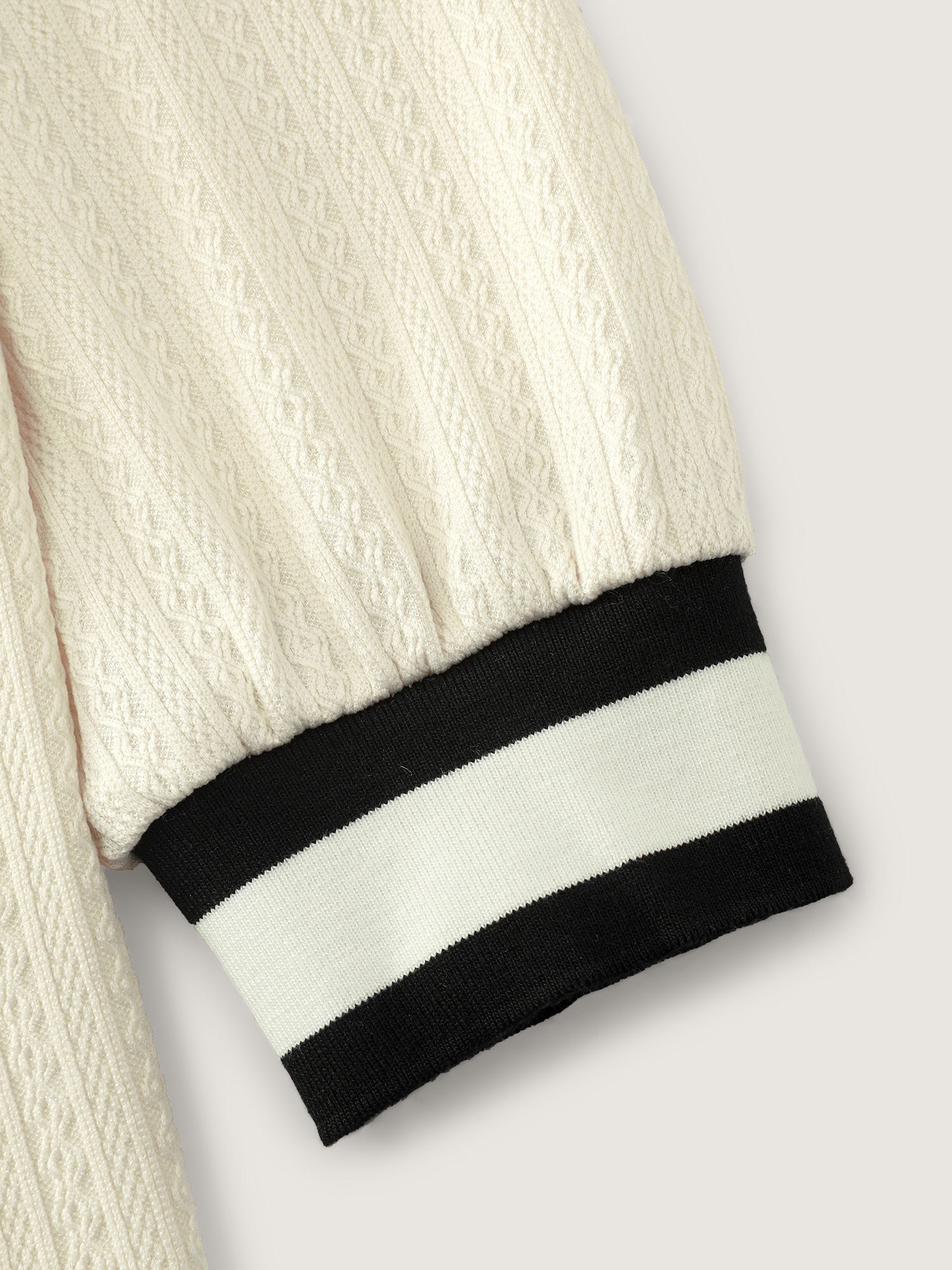 Colorblock Embroidery Zipper Sweatshirt