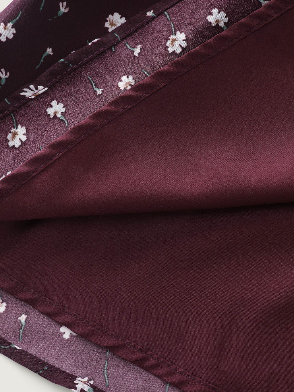 2-in-1 Floral Ribbed Knit Top