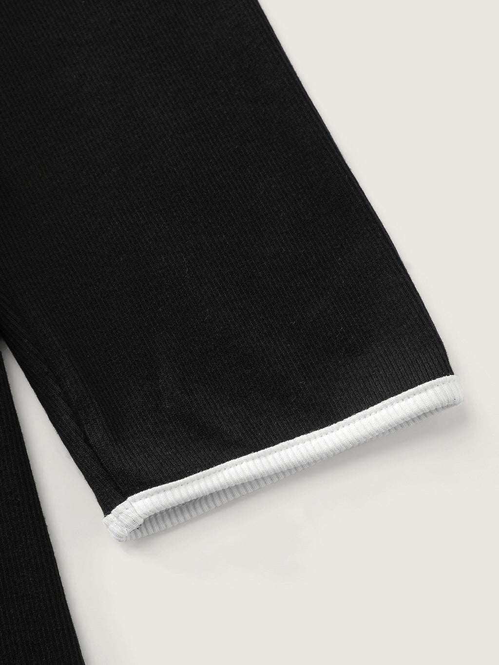 Pure Cotton Ribbed Solid T-Shirt