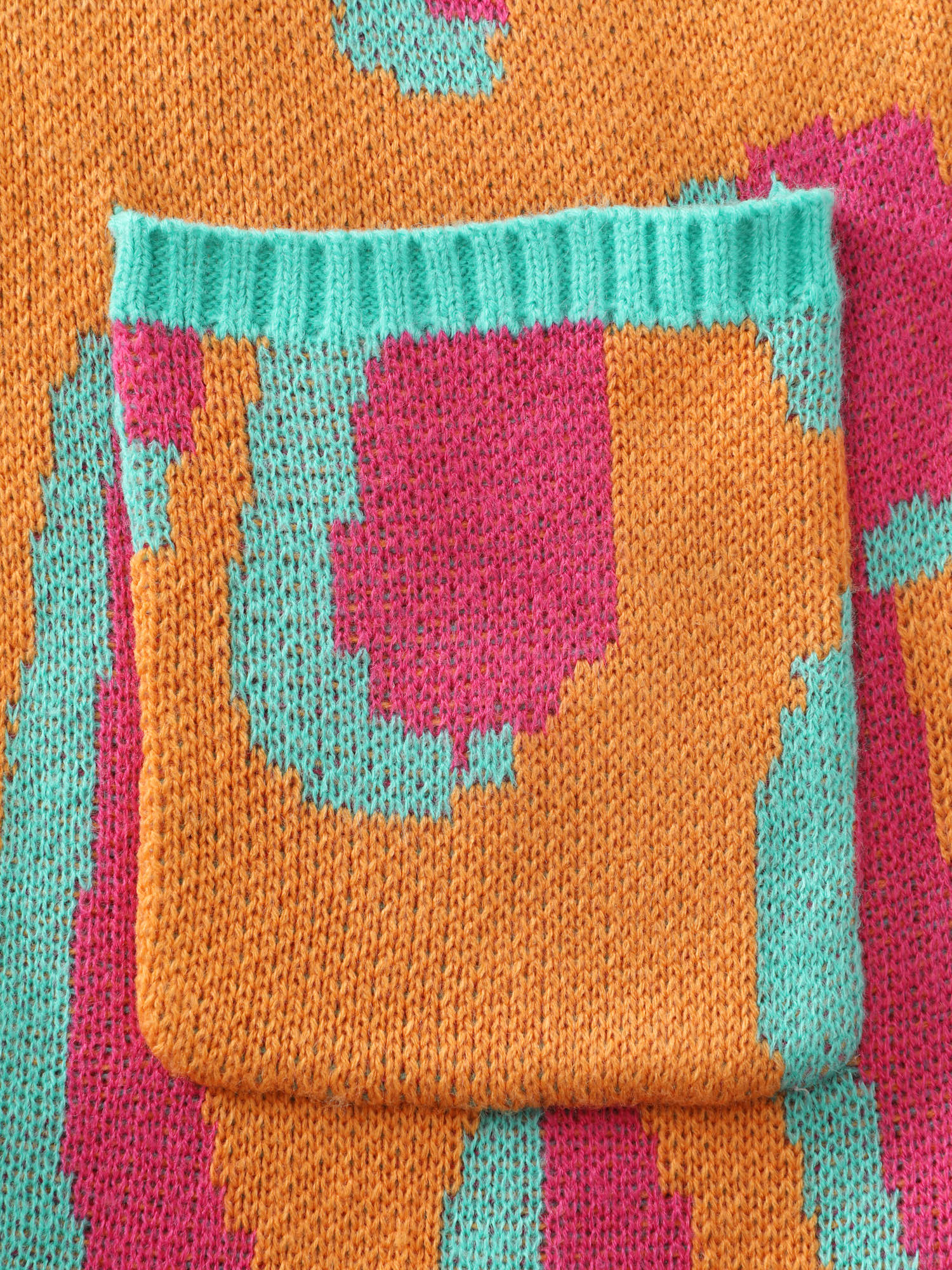 Colorful Leopard Button Pockets Knit Cardigan