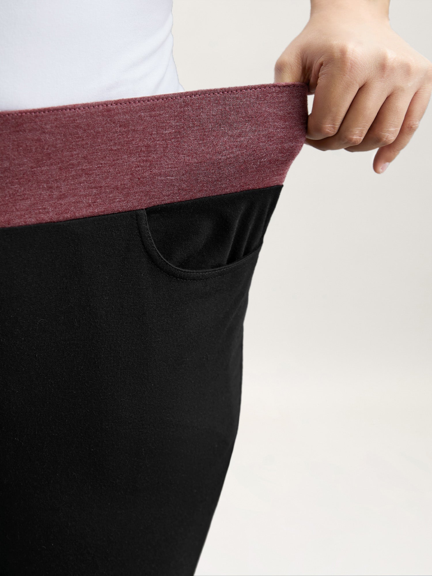 Color-Block Mid Rise Tight Pants