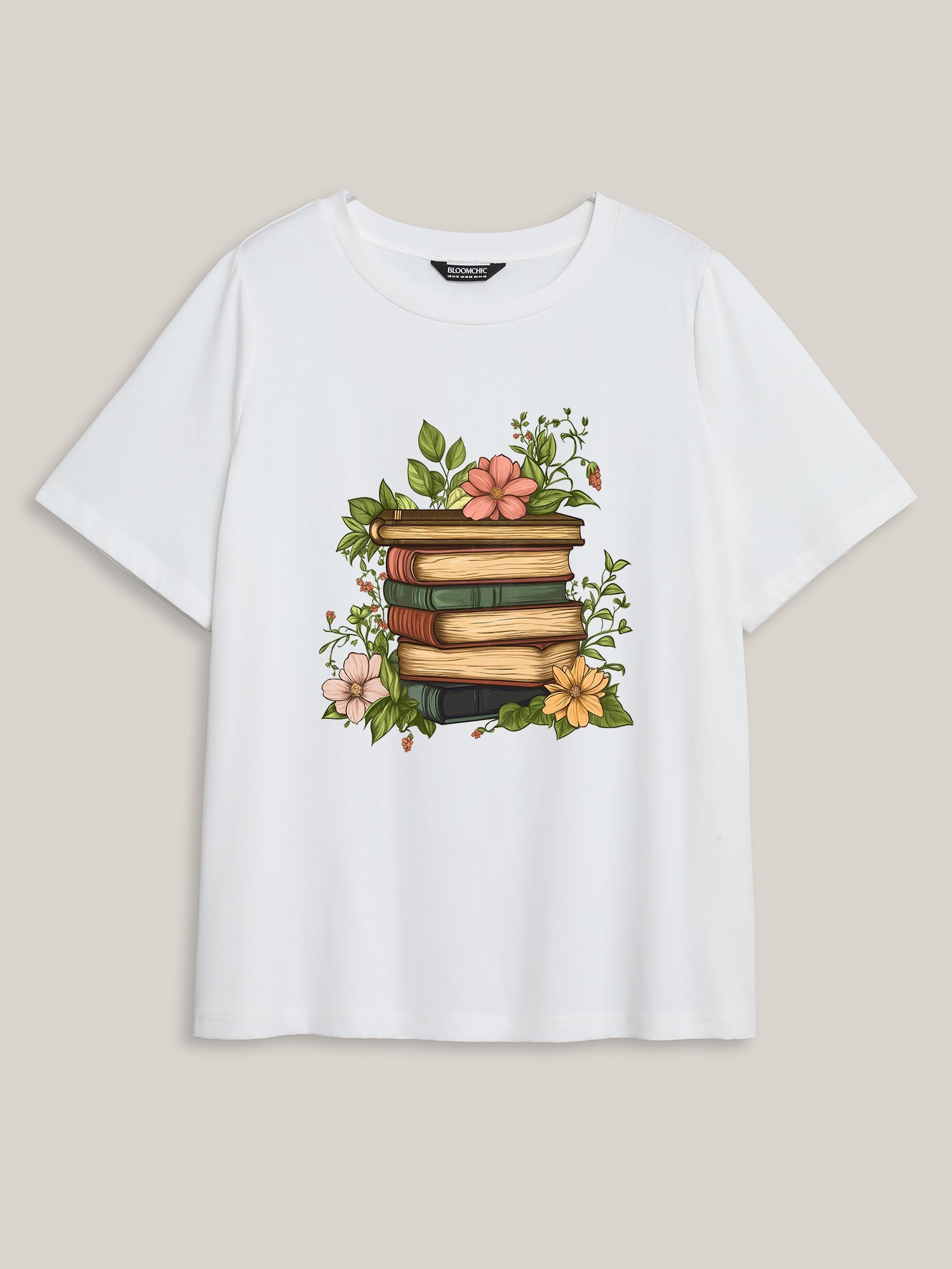 Bookish Affair Pattern V-Neck T-Shirt