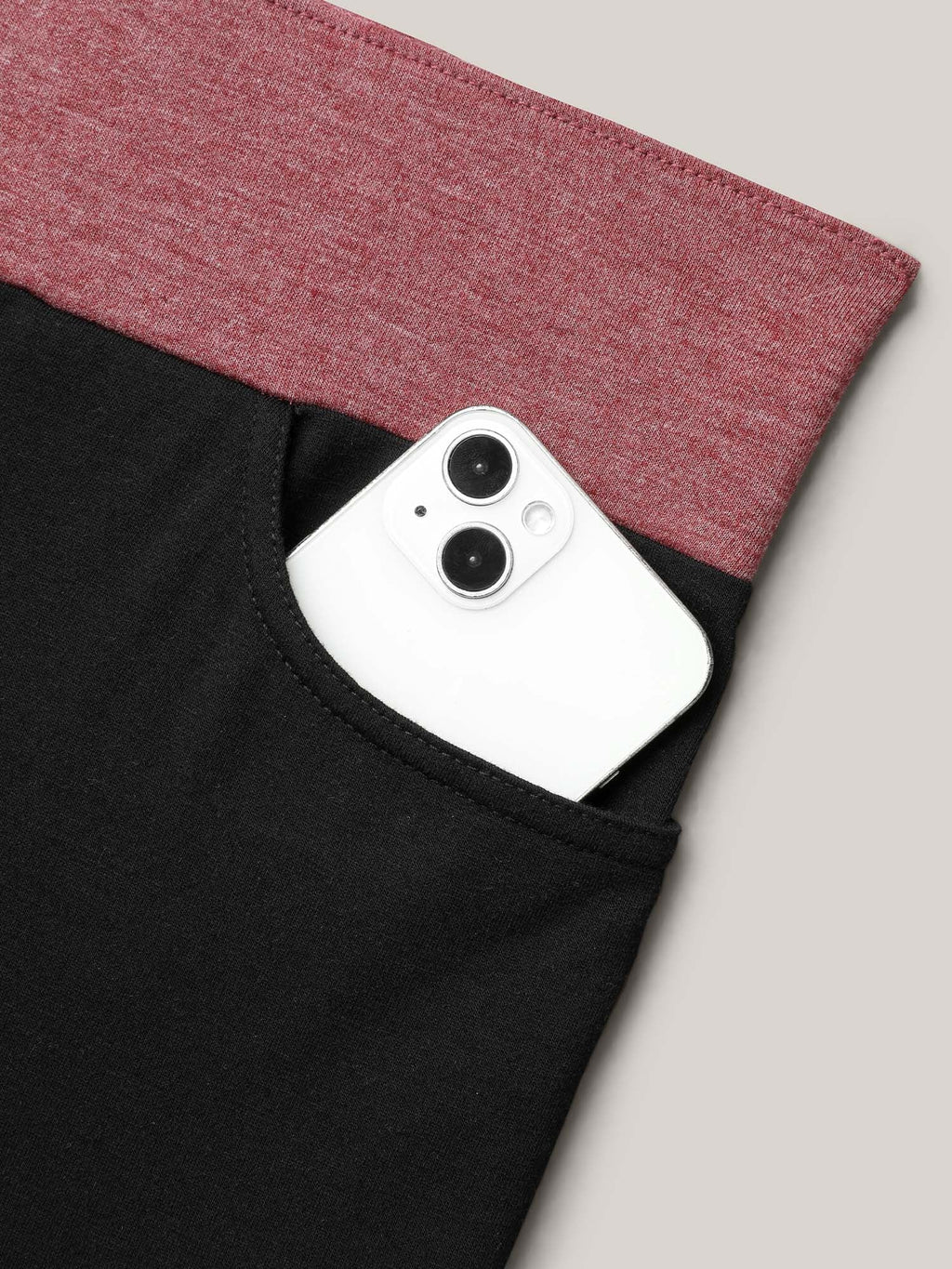 Color-Block Mid Rise Tight Pants