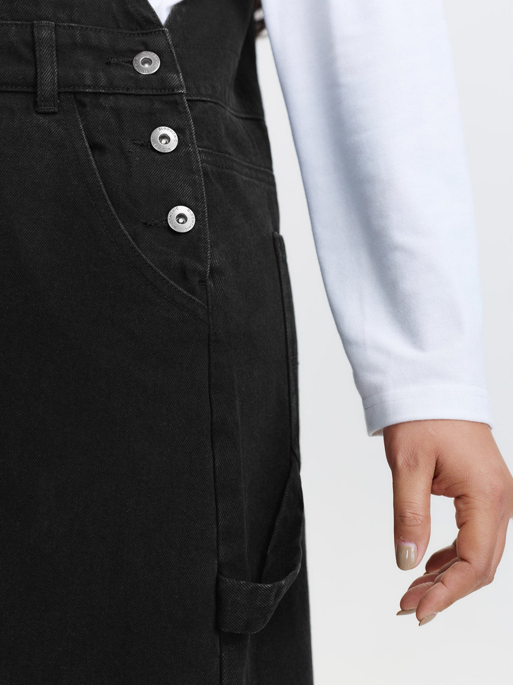 Cotton Overall Adjustable Straps Denim Dress