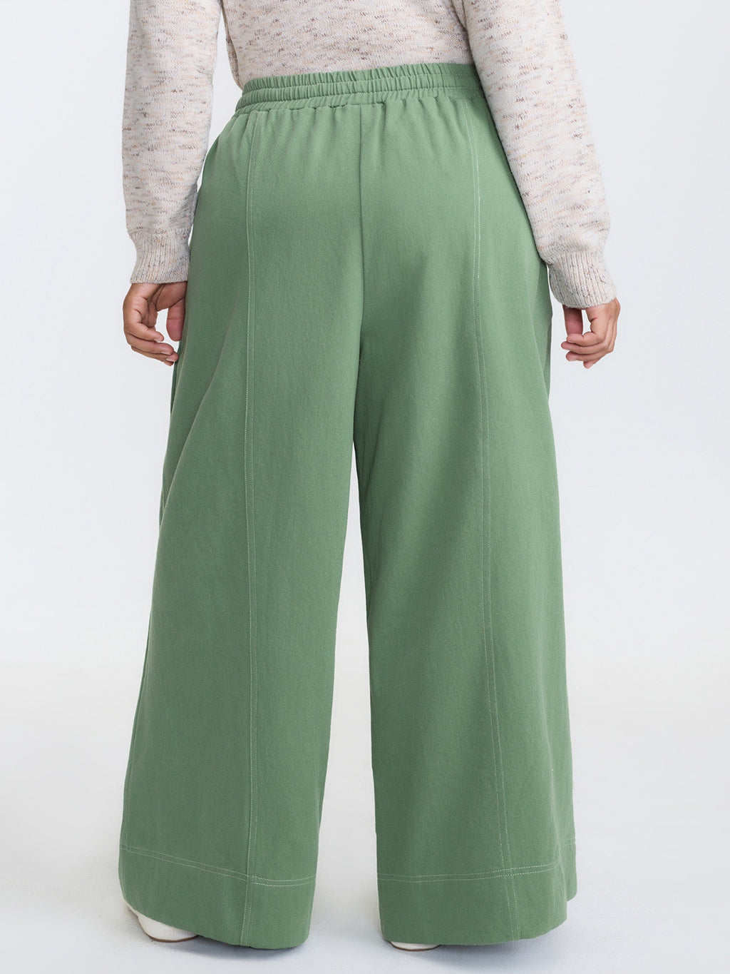 Cotton Distress Washed Drawstring Waist Pants