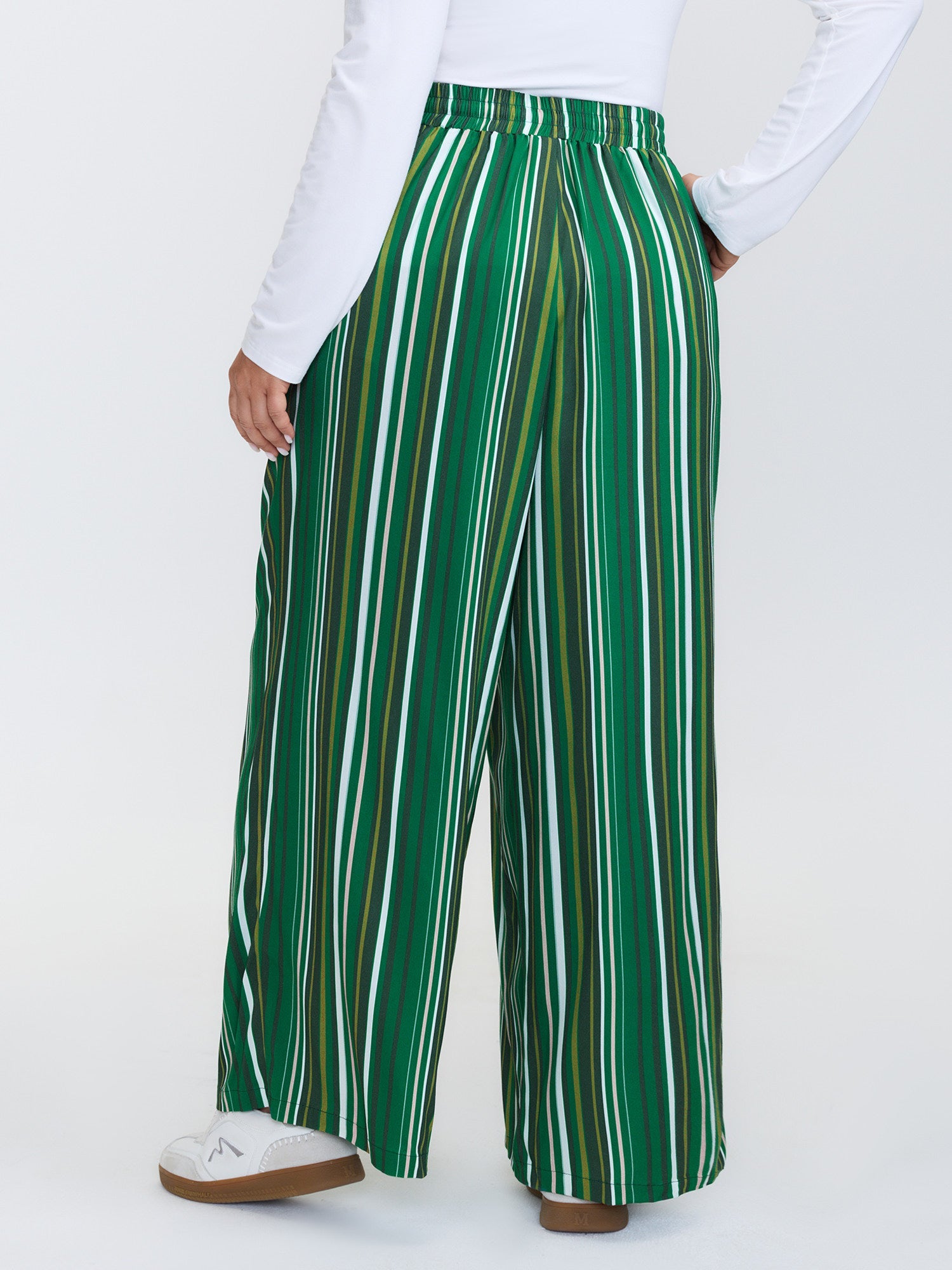 Colorful Stripes Drawstring Waist Pants