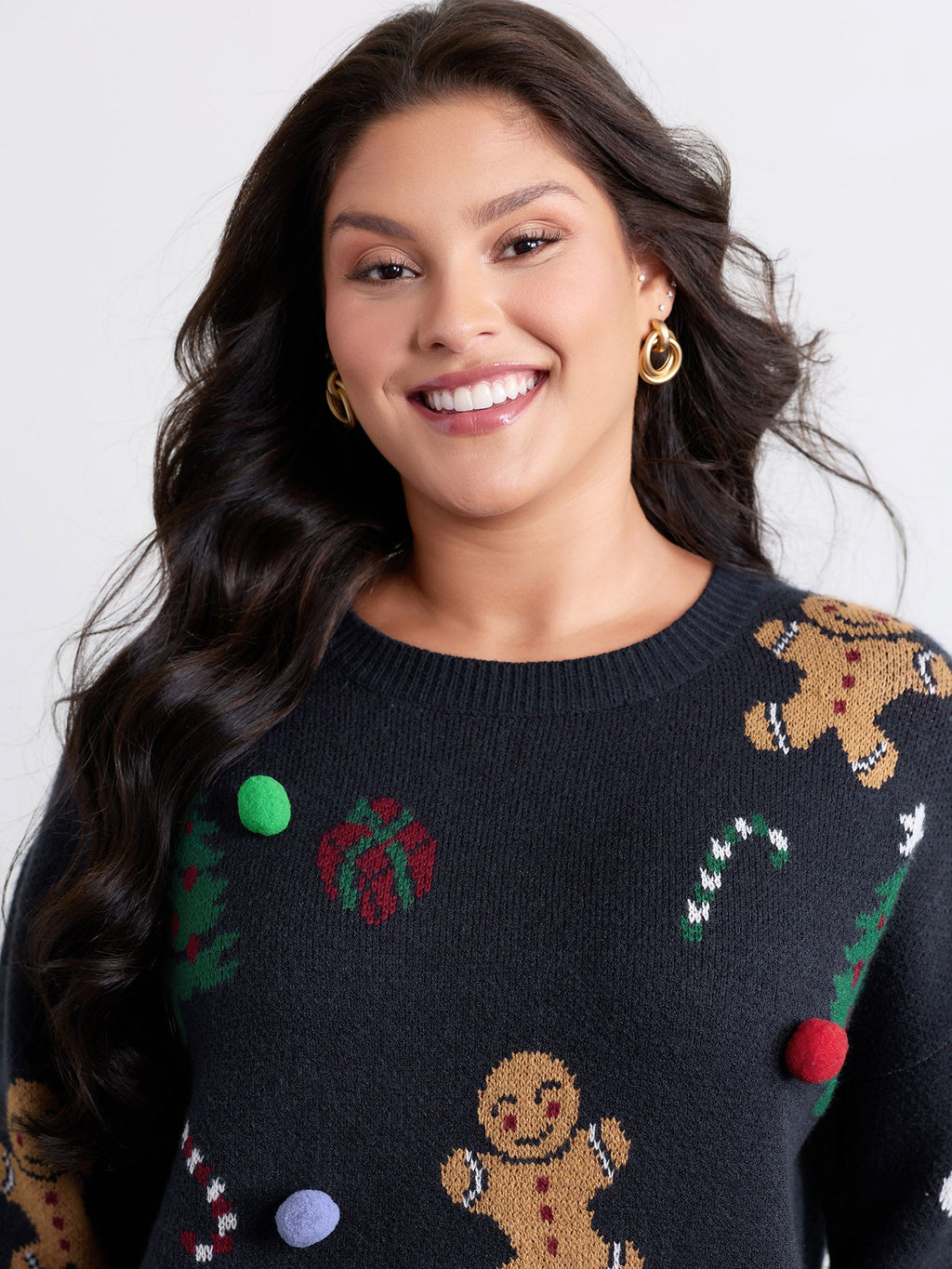 Supersoft 3D Holiday Pattern Jacquard Pullover