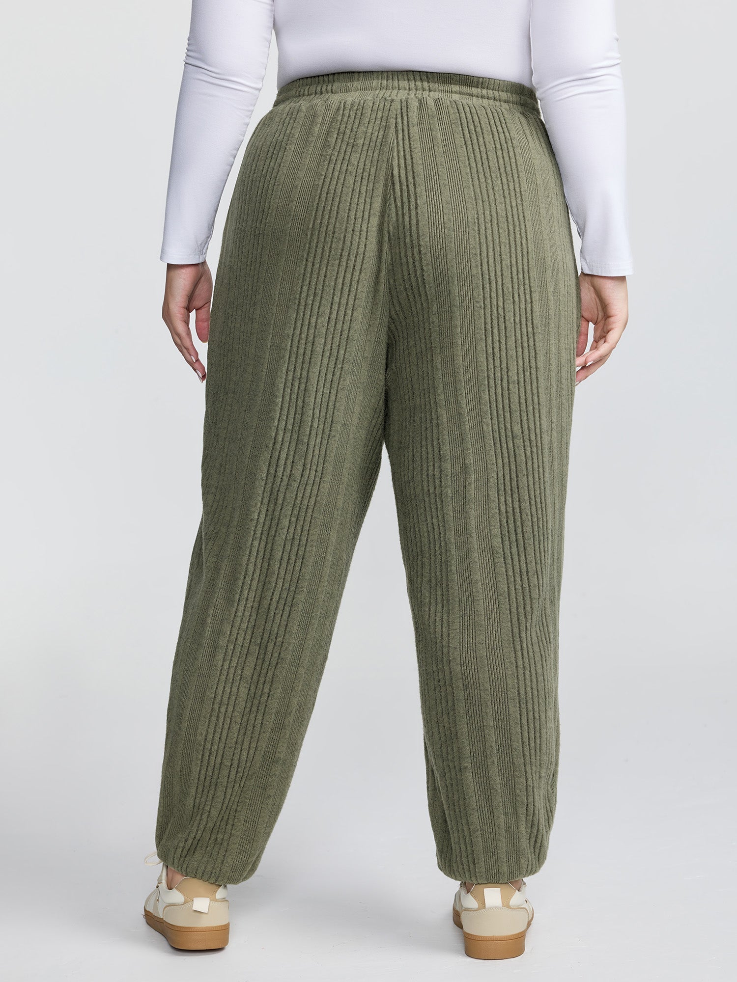 Color Blend Knit Drawstring Lounge Bottoms